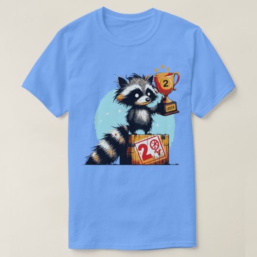 Loser Raccoon Trophy T-shirt (Design voorkant)