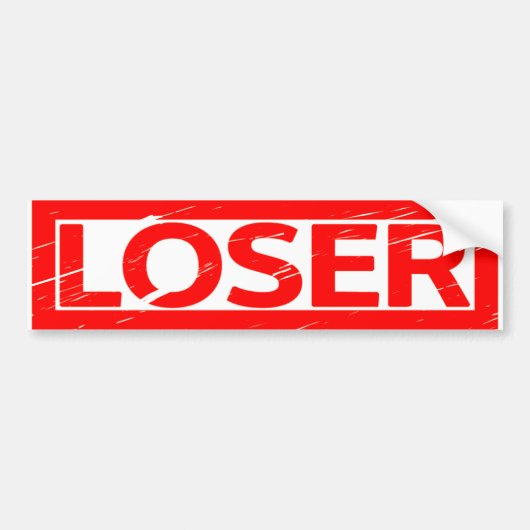 Loser Stamp Bumpersticker (Voorkant)
