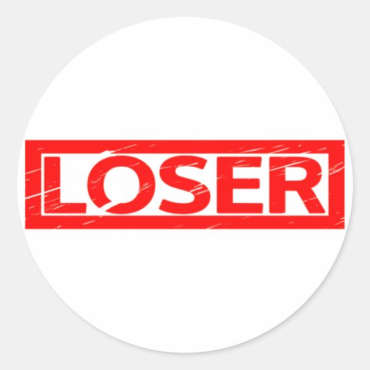 Loser Stamp Ronde Sticker (Voorkant)