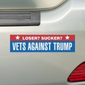 Loser? Sucker? Veteranen tegen Trump Bumpersticker (Op auto)