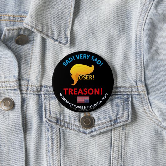 Loser. Trede! knoop Ronde Button 7,6 Cm (In situ)