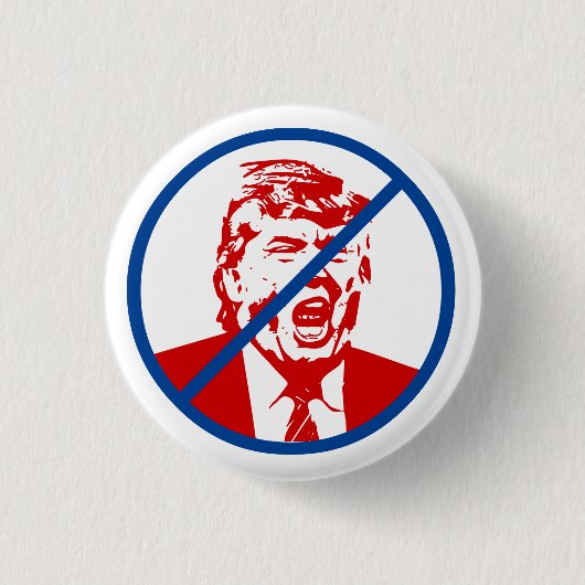 Loser Trump Button: "GEEN TRUMP" Ronde Button 3,2 Cm (Voorkant)