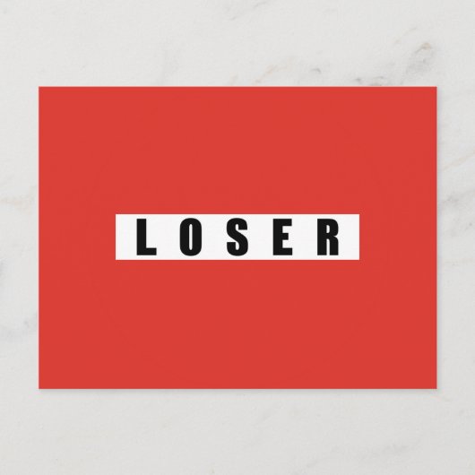 LOSER-verbodsbord Briefkaart (Voorkant)