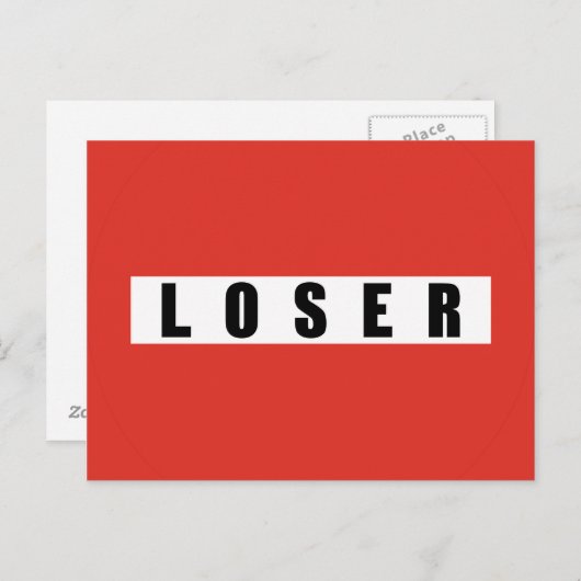 LOSER-verbodsbord Briefkaart (Voorkant / Achterkant)