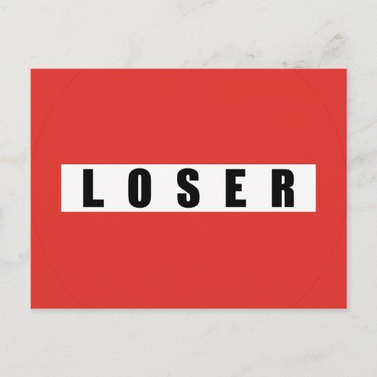 LOSER-verbodsbord Briefkaart (Voorkant)