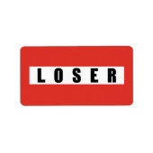 LOSER-verbodsbord Etiket (Voorkant)
