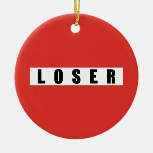LOSER-verbodsbord Keramisch Ornament (Voorkant)