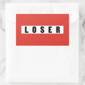 LOSER-verbodsbord Rechthoekige Sticker (Tas)