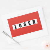 LOSER-verbodsbord Rechthoekige Sticker (Envelop)