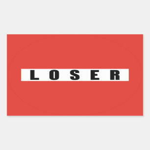 LOSER-verbodsbord Rechthoekige Sticker