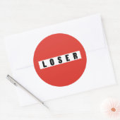 LOSER-verbodsbord Ronde Sticker (Envelop)