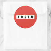 LOSER-verbodsbord Ronde Sticker (Tas)