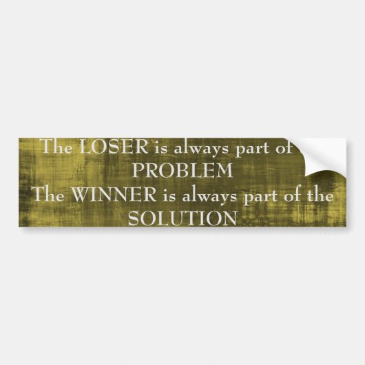 Loser vs. Winner Bumpersticker (Voorkant)
