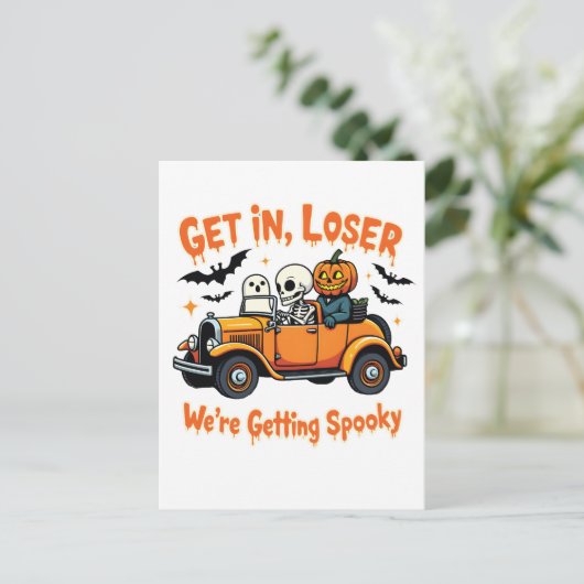 Loser worden We krijgen spookachtige Halloween Briefkaart (Staand voorkant)