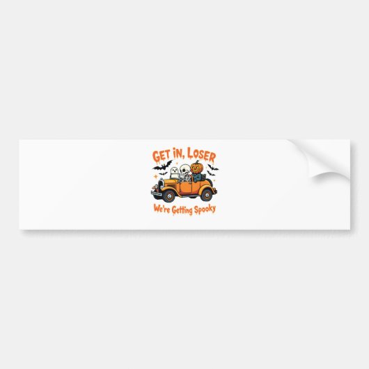 Loser worden We krijgen spookachtige Halloween Bumpersticker (Voorkant)