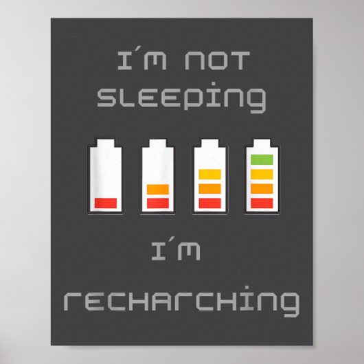 Losgekoppeld en vol energie_ Cool batterijontwerp Poster (Voorkant)