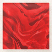 Losief rode esthetische gradiënt glazen onderzetter (Voorkant)