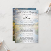 Losing a Son Memorial  Kaart (Voorkant / Achterkant in situ)