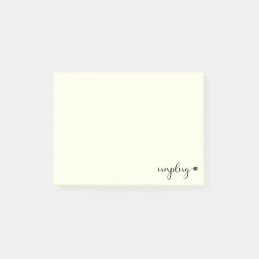 Loskoppelen met scripttekst en stekker post-it® notes (Voorkant)
