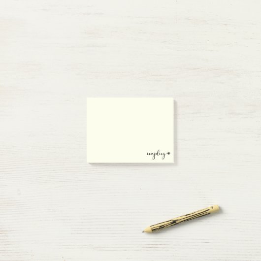 Loskoppelen met scripttekst en stekker post-it® notes (Op bureau)