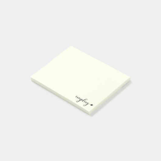 Loskoppelen met scripttekst en stekker post-it® notes (Schuin)
