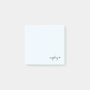 Loskoppelen met scripttekst en stekker van netsnoe post-it® notes