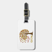 Loslaten en bomen kweken bagagelabel (Voorkant verticaal)