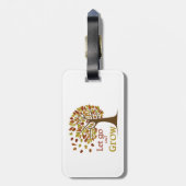 Loslaten en bomen kweken bagagelabel (Achterkant verticaal)