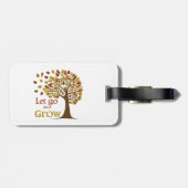 Loslaten en bomen kweken bagagelabel (Achterkant horizontaal)