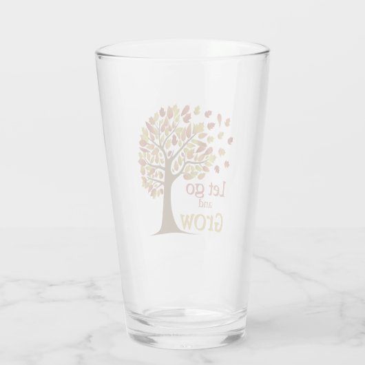 Loslaten en bomen kweken glas (Achterkant)