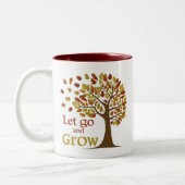 Loslaten en bomen kweken tweekleurige koffiemok (Links)