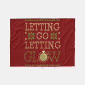 Loslaten Glow Holiday Fleece Deken (Voorkant (Horizontaal))