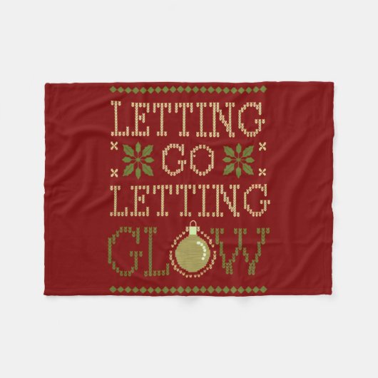 Loslaten Glow Holiday Fleece Deken (Voorkant (Horizontaal))