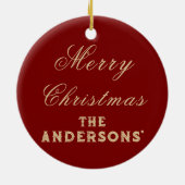 "Loslaten, laten gloeien" Vakantie Keramisch Ornament (Achterkant)