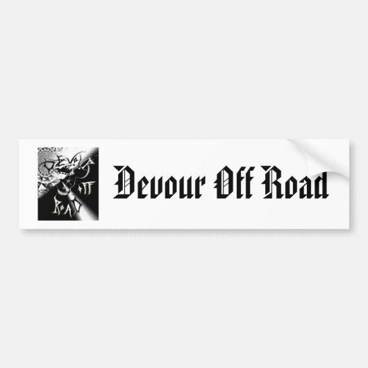 loslaten op weg 2, Devour Off Road Bumpersticker (Voorkant)