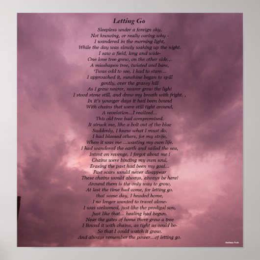 Loslaten Poster (Voorkant)
