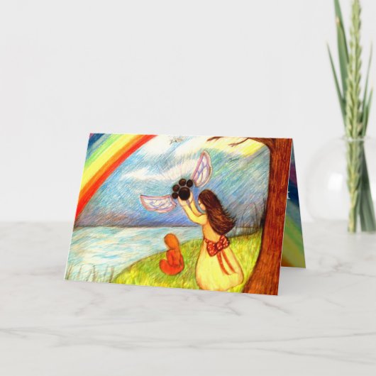 "Loslaten" sympathiekaart over het verliezen van h Kaart (Voorkant)