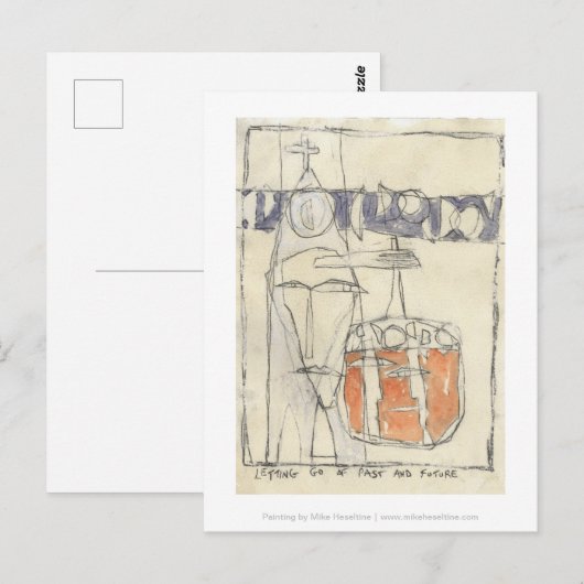 Loslaten van verleden en toekomst briefkaart (Voorkant / Achterkant)