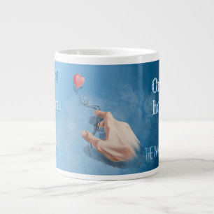 Loslaten vs vasthouden grote koffiekop