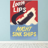 Loslippigheid kan schepen doen zinken canvas afdruk (Insitu (Houten vloer))