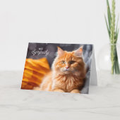 Loss of a Cat Orange Tabby Pet Sympathy Kaart (Voorkant)
