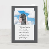 Loss of a Dog Hand Holding a Paw Pet Sympathy Kaart (Voorkant)