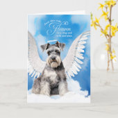 Loss of a Dog Schnauzer Angel Pet Sympathy Kaart (Gele Bloem)