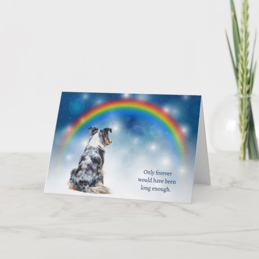 Loss of Australian Shepherd Night Lights Sympathy Feestdagen Kaart (Voorkant)