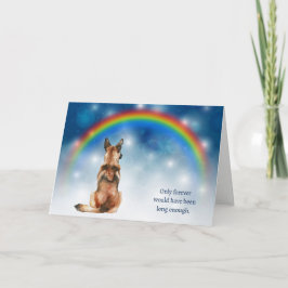 Loss of Belgian Malinois Dog Night Lights Sympathy Feestdagen Kaart