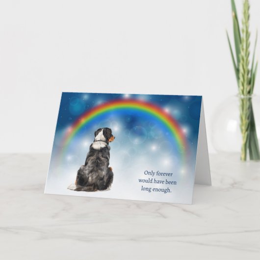 Loss of Bernese Mountain Dog Night Sky Sympathy Feestdagen Kaart (Voorkant)