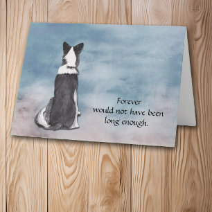 Loss of Border Collie Condolence Sympathy Card Feestdagen Kaart