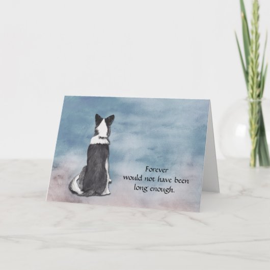Loss of Border Collie Condolence Sympathy Card Feestdagen Kaart (Voorkant)