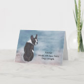 Loss of Boston Terrier Condolence Sympathy Card Feestdagen Kaart (Voorkant)