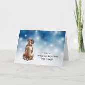 Loss of Boxer Night Starry Sky Sympathy Card Feestdagen Kaart (Voorkant)